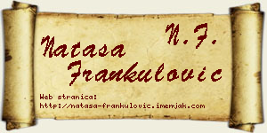 Nataša Frankulović vizit kartica